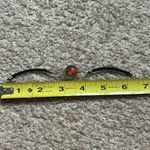 Vintage silver/black leather wire marble bracelet one‎ size measurements shown Black Photo 7