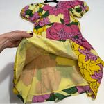 BANJANAN Yellow Pink Bright Florals Puff
Sleeves Mini Gracia Dress Size XS Photo 7