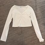 Brandy Melville White Gina Long Sleeve Top Photo 0