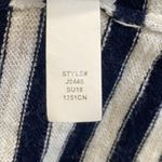 J.CREW FACTORY dark navy and white striped sweater with front tie. Size XL. EUC Blue Photo 9