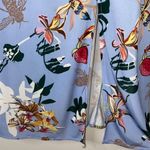 Mango  Blue Floral Bumblebee V-Neck Tie Front Maxi Dress Size 6/Medium *FLAWED* Photo 4