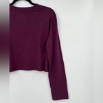 PINK - Victoria's Secret 🆕 NWT PINK Victoria’s Secret Long Sleeve Crop Top Eggplant Deep Purple Plum XS Photo 5