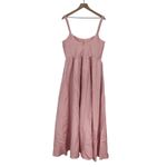 Dessy Collection Scoop Neck Inset Corset Satin Maxi Dress With Pockets In Rose Pink Size 16P Photo 7
