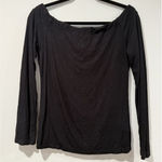 Z Supply Top Womens Large Black Scoop Neck Ribbed Minimalist Travel Quiet Luxury Photo 0