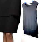 Lafayette 148 New York Black Dress Layered Sleeveless Viscose Blend Size Large Photo 2