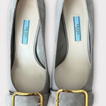 Prada AUTHENTIC  | Vintage Gold Hardware Suede Pumps | Size 38 Photo 0