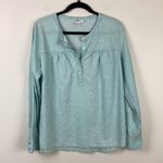 Vineyard Vines  Blouse Long Sleeve Cotton Women’s Size Medium Teal Blue Photo 1