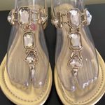 Marc Fisher Gold Sandals with Jewel Thong Photo 3