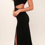 Lulus Conversation Piece Black Backless Maxi Dress NWT Photo 1