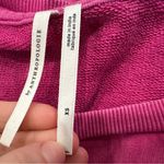 Anthropologie By Hot Pink Cropped Elbow Sleeve Sweatshirt XS Photo 4