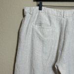 Eileen Fisher 100% Organic Linen Cream Wide Leg Trouser Pants Size L Lagenlook Photo 9