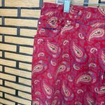 Ralph Lauren Lauren Jeans Co. Red Paisley Crops Size 16W Photo 4