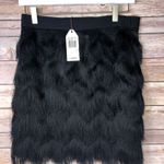 Max Studio Black Fringe Skirt Photo 0