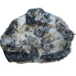 Vintage 90’s Rare Mesmerize Fuzzy Long Eyelash Zip Front Crop Top/Jacket, Sz S Blue Photo 9