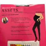 Assets by Sara Blakely Maternity Opaque Stripe Tights Pregnancy Panel Sz‎ 2 Black Photo 4