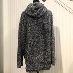 SANTA FE APPAREL Womens Black Full Zip 3/4 Length Hooded Sherpa Teddy Jacket XXL Photo 4