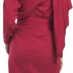 Ronny Kobo Women Size Medium Dark Red Shanaya Draped Moiré Mini Dress Photo 1