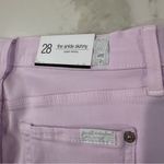 7 For All Mankind  NWT The Ankle Skinny Raw Hem Womens 28 Lavender Purple Stretch Photo 10