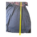 Embroidered Floral Navy Blue Bohemian Bell Sleeve Dress‎ Tunic Style Crown & Ivy Size L Photo 7