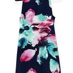Pink Lily  women’s size small navy blue pink Floral Sleeveless Dress lined button Photo 0