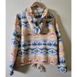 Pendleton  Button Front‎ Beach Hoody Double Soft Cotton Women Small Aztec Tribal Photo 3