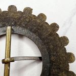 Bronze Tone Rhinestone Bling Faux Cabochon Round Belt Buckle Gold Photo 7