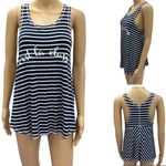 William Rast by Justin Timberlake Navy White Striped Racerback Tank Top Womens M Photo 1