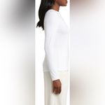 Halogen NWOT  White Crew Neck Modal Long Sleeve Tee Size XXL Photo 5