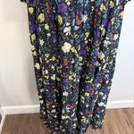 Mii Collection S Small Maxi Dress Dark Floral Tiered Academia Boho Oversized Black Photo 3