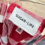 Sugar Lips  Picnic Dress Red Gingham Mini Size Medium NWOT Photo 7