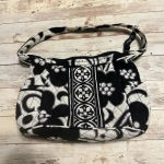 Vera Bradley  Bag Black White  Night and Day Floral Shoulder Purse Quilted Photo 0