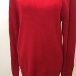 Ralph Lauren polo jeans red ribbed turtle neck sweater size large cotton y2k Photo 2