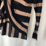 Forever 21 Black and brown stripe cardigan top size small Photo 4