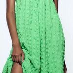 ZARA Green textured dress Photo 0