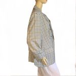 Nine West BLUE, BEIGE & TAN PLAID DOUBLE-BREASTED BLAZER NWT (XXL) Photo 2