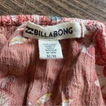 Billabong Floral Top Peach Boho Festival Rayon Shirt Bohemian Feminine Photo 1