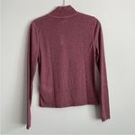 Madewell NWT Size Small Semi-Sheer Mockneck Tee Hthr Merlot Style NN260 Photo 8