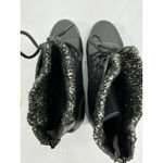 Womans Kohls Motyrese Combat Boots 8.5 M Black LaceUp Zip Up Flat Heel Round Toe Photo 5