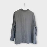 J. Jill Love Linen Long Sleeve Button Up Shirt size XL Petite Gray Beachy Preppy Photo 1