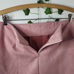 Rose Pink Faux Suede Lace Up Cargo Mini Skirt New Size undefined Photo 5