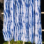 White/Blue tie dye long sleeve Maxi dress M White Size M Photo 3