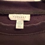 Topshop Sweater Womens 8 10 Black Crewneck Pullover Cropped Sweatshirt Athletic Photo 3