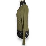 Forever 21 Womens Top Sz L Olive Green Cropped Length Ribbed Knit Long Sleeve Photo 5