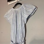 Vineyard Vines  Shirt Dress Seastitch Double Gauze Blue White Stripe Size Medium Photo 9