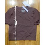 Wild Fable  Seamless Baby Crop T-shirt Top Chestnut Mauve Women’s S NWT Photo 4