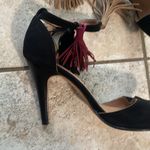Ulla Johnson  Tassel Kiki D'Orsay Suede Pumps Black Photo 3