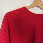 Cotton On red cropped sweater women's size medium casual top winter style bright Photo 1