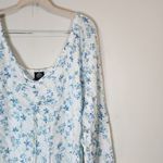 Bobeau Floral Bohemian Long Sleeve Ruched Women Medium Cottagecore fairy dress Photo 7