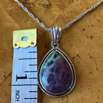 Ruby Zoisite Sterling Silver Necklace Purple Photo 2