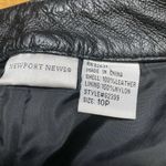 Newport News  Black Leather Flare Jeans Photo 1